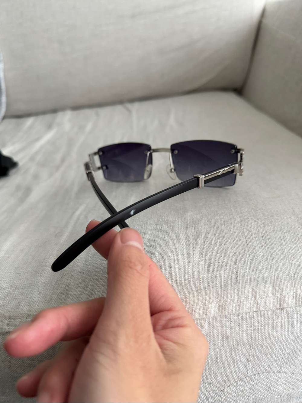 Y2K Core Gradient Rimless Sunglasses - Picture 5 of 5